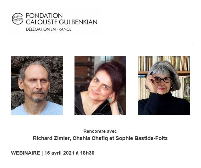 Rencontre avec Richard ZIMLER et Chahla CHAFIQ 🗓